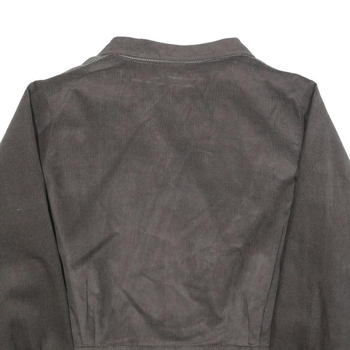 SUGAR SHACK Womens Grey & Brown Button Jacket 2XL Polyester Blend Corduroy