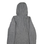 CHAMPION Womens Grey Jacket S Polyester Hooded Zip Long Sleeve Quilted Warm