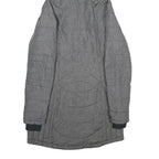 CHAMPION Womens Grey Jacket S Polyester Hooded Zip Long Sleeve Quilted Warm
