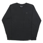 CHAMPION Mens Black Long Sleeve Crew Neck Graphic T-Shirt M