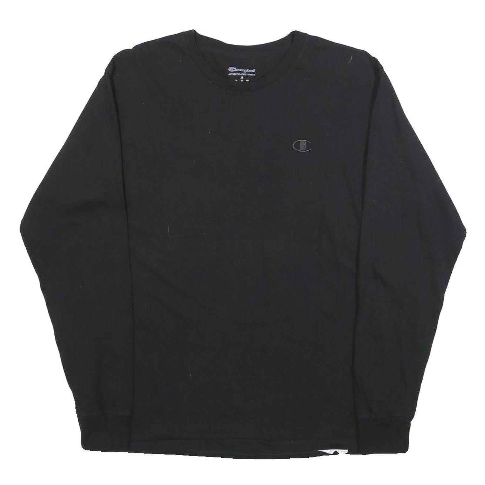 CHAMPION Mens Black Long Sleeve Crew Neck Graphic T-Shirt M