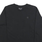 CHAMPION Mens Black Long Sleeve Crew Neck Graphic T-Shirt M