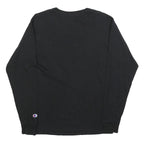 CHAMPION Mens Black Long Sleeve Crew Neck Graphic T-Shirt M