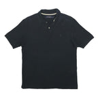 MARINA YACHTING Mens Black Short Sleeve Plain Polo Shirt M Classic Casual