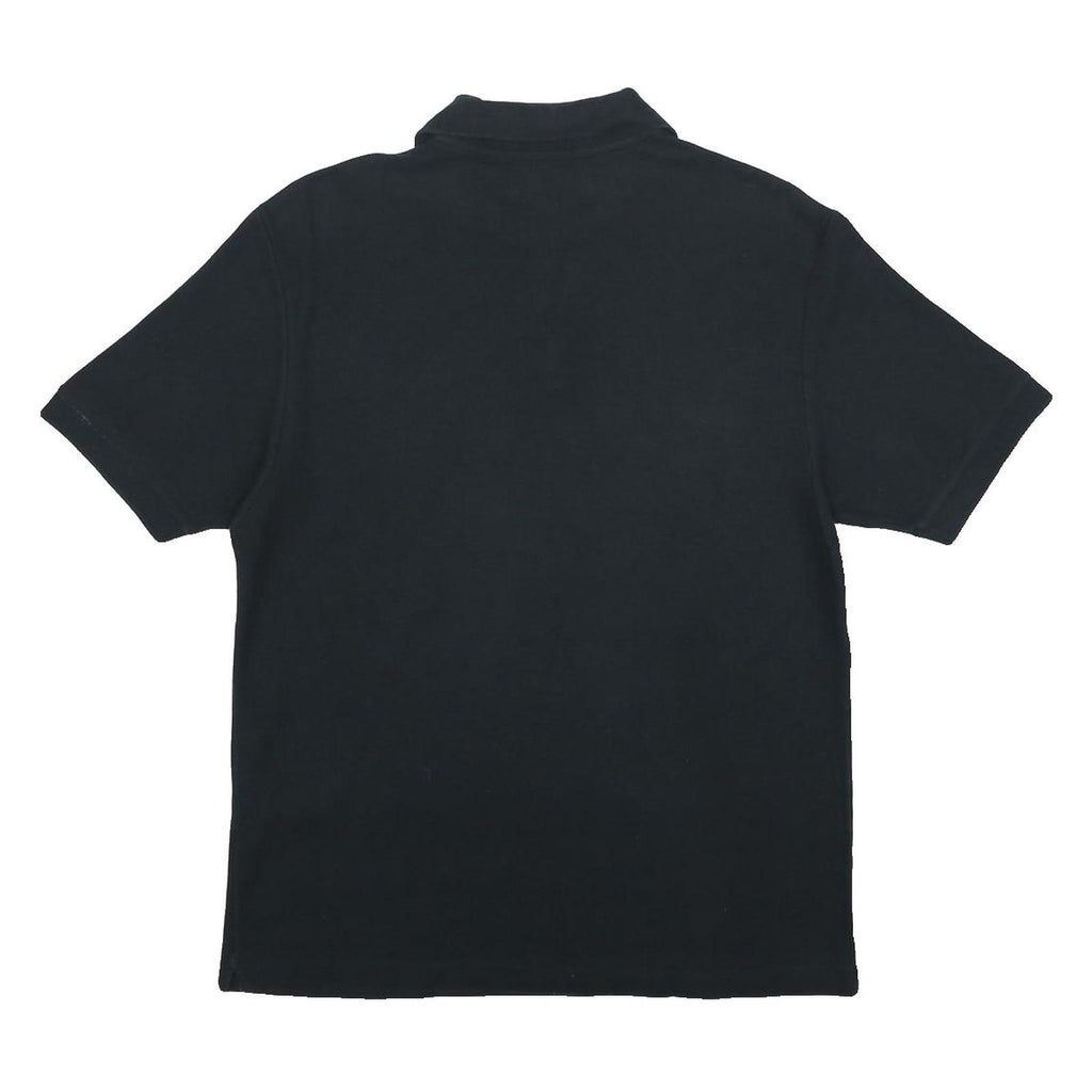 MARINA YACHTING Mens Black Short Sleeve Plain Polo Shirt M Classic Casual