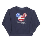 DISNEY Mens Navy Blue Disneyland Resort Crew Neck L Cotton Blend Sweatshirt