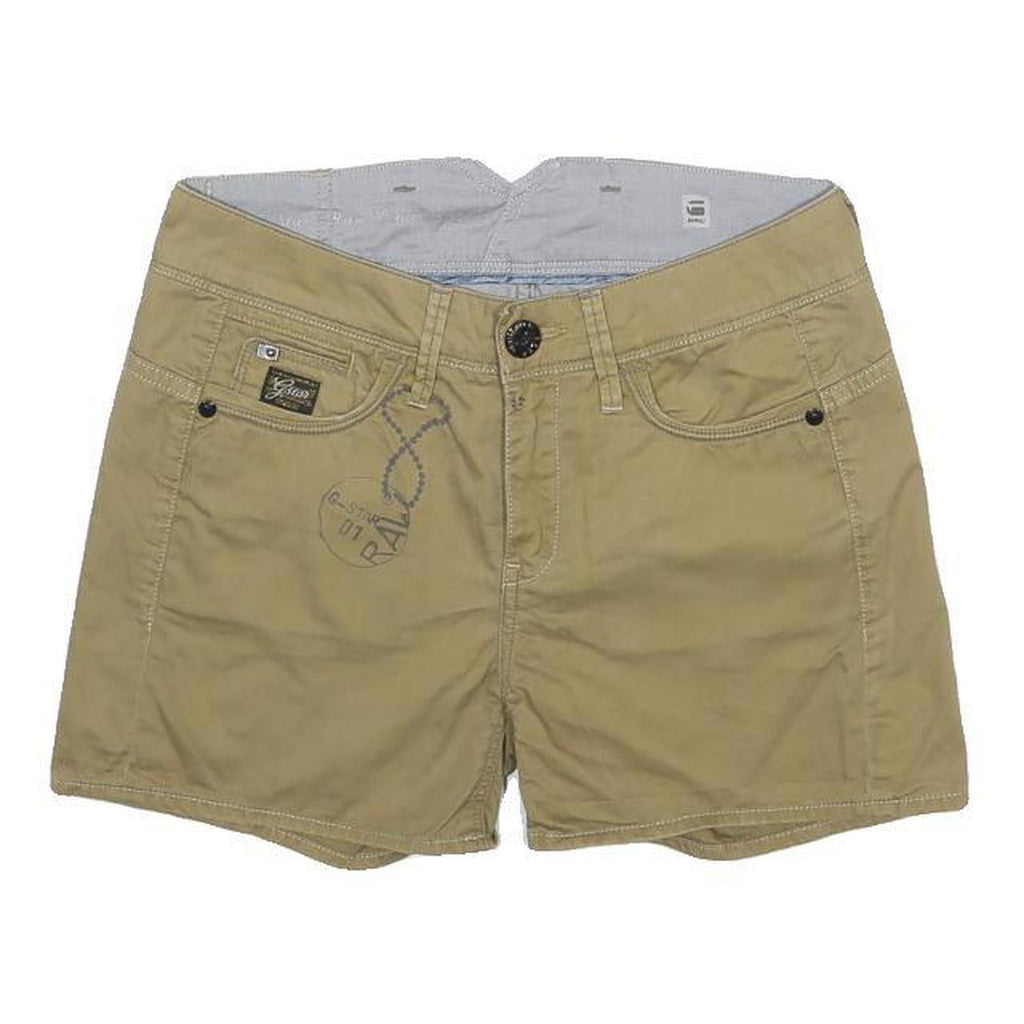 G-STAR Womens Shorts Beige Casual S W29 Cotton Comfortable Classic Fit