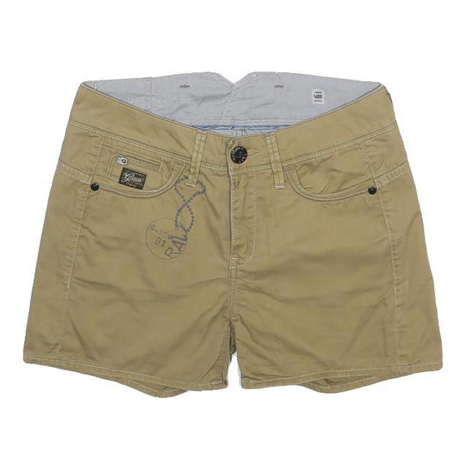 G-STAR Womens Shorts Beige Casual S W29 Cotton Comfortable Classic Fit
