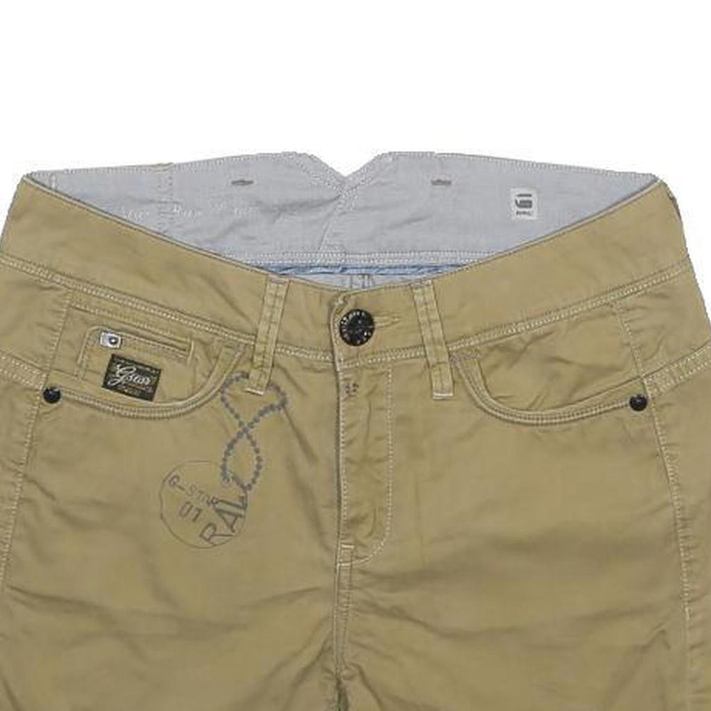 G-STAR Womens Shorts Beige Casual S W29 Cotton Comfortable Classic Fit