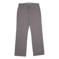 WRANGLER Womens Cotton Blend Grey Regular Straight Trousers W30 L32 Casual Wear