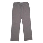 WRANGLER Womens Cotton Blend Grey Regular Straight Trousers W30 L32 Casual Wear