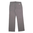 WRANGLER Womens Cotton Blend Grey Regular Straight Trousers W30 L32 Casual Wear