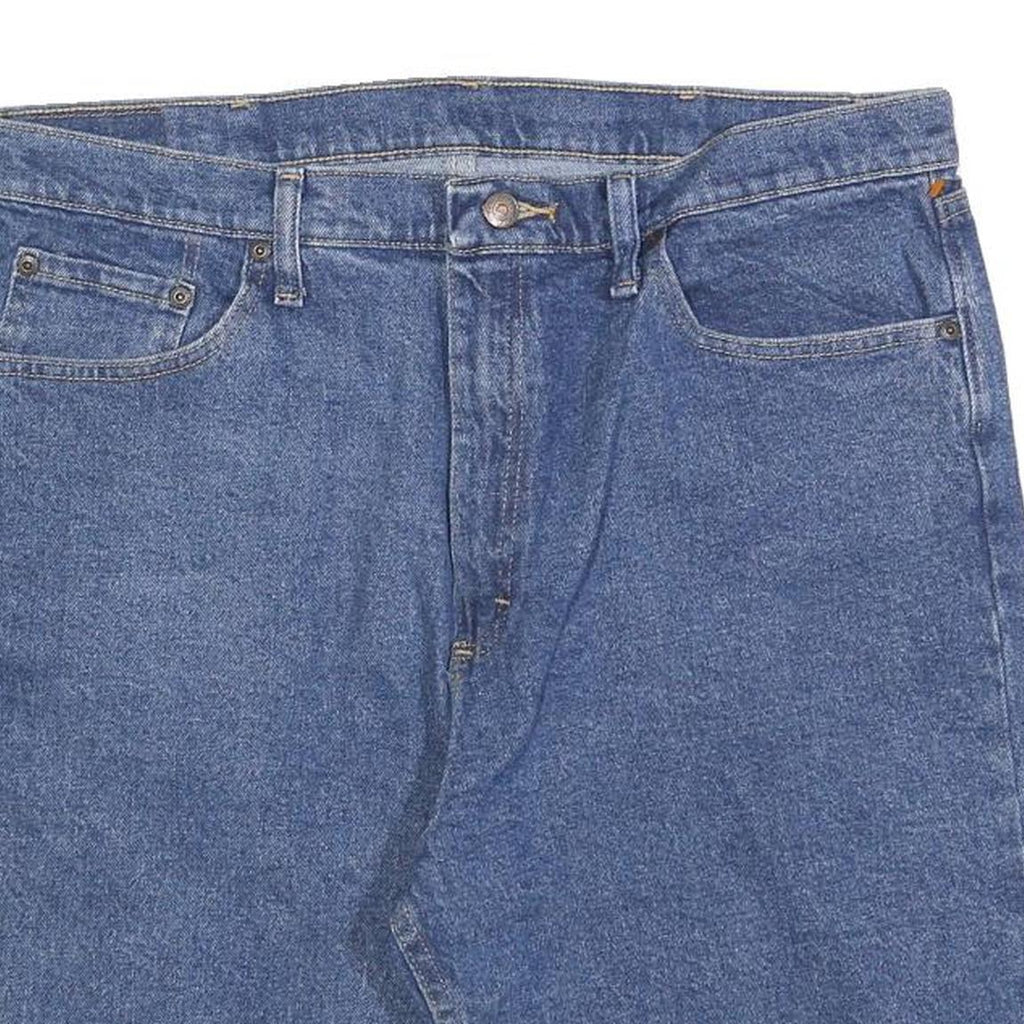 WRANGLER Mens Shorts Blue Denim Casual L W36 Cotton Blend Classic Fit