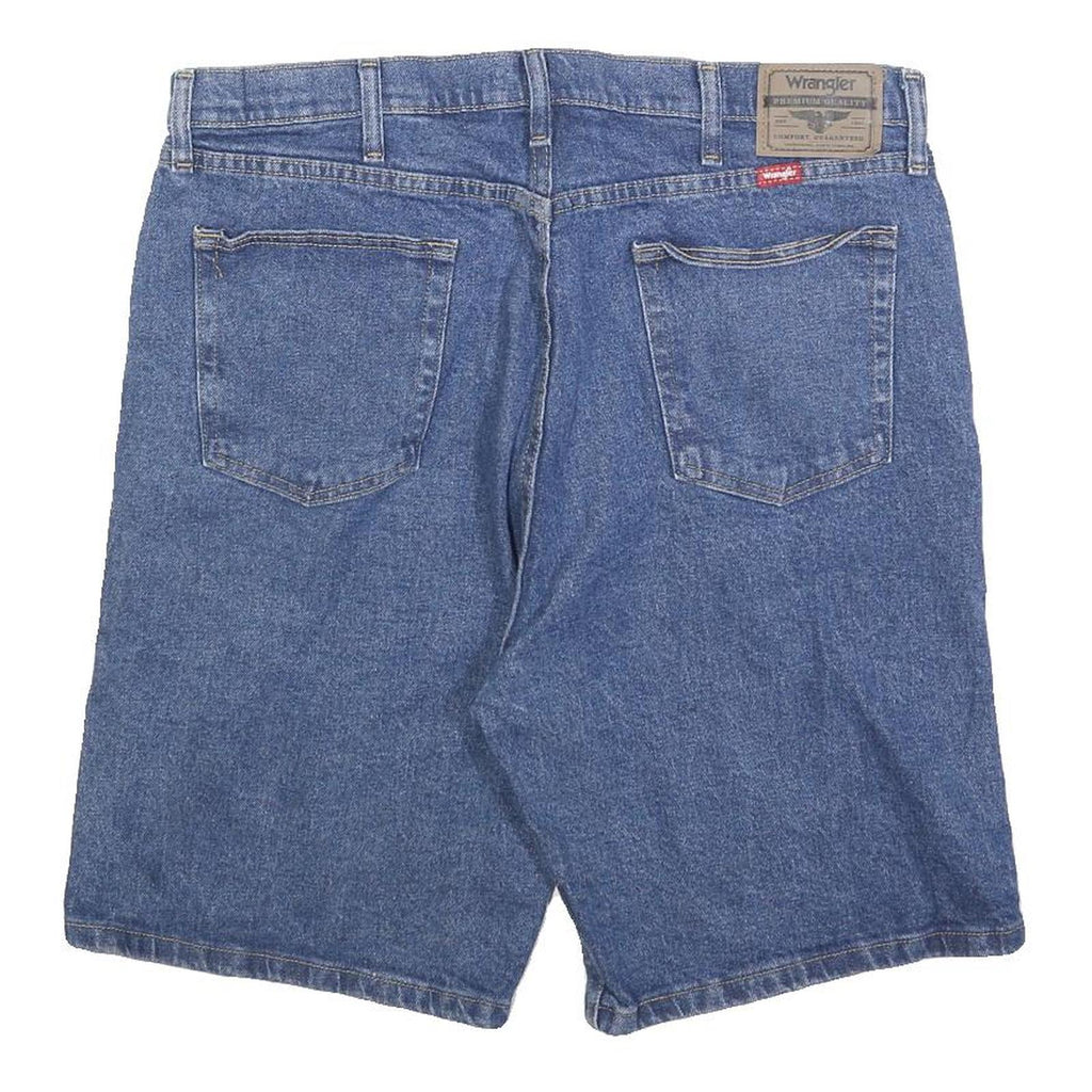 WRANGLER Mens Shorts Blue Denim Casual L W36 Cotton Blend Classic Fit