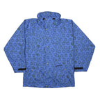 SCHOFFEL Mens Blue Outdoor Jacket S Polyester Woven Crazy Pattern Zip Closure