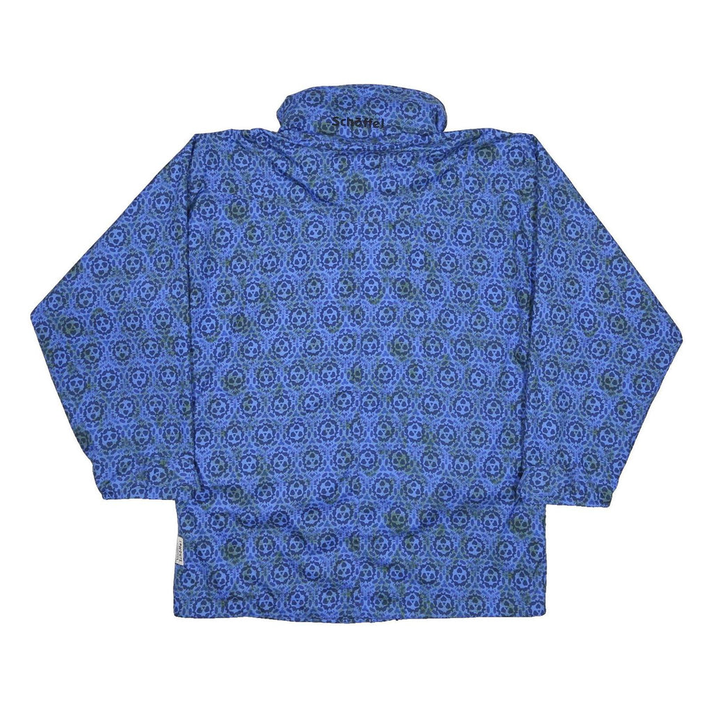 SCHOFFEL Mens Blue Outdoor Jacket S Polyester Woven Crazy Pattern Zip Closure