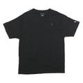 CHAMPION Mens Black Classic T-Shirt L Short Sleeve Crew Neck Cotton Blend