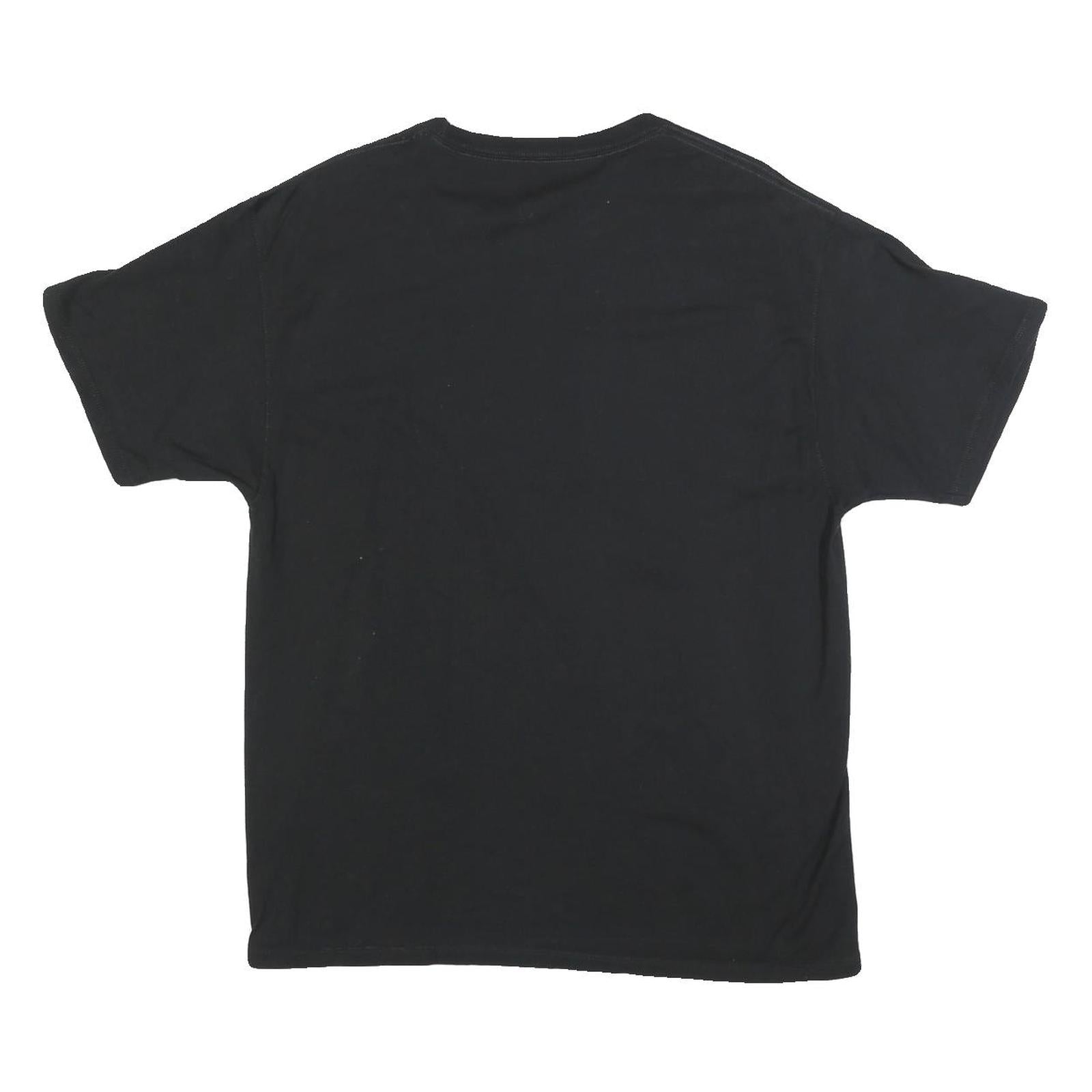 CHAMPION Mens Black Classic T-Shirt L Short Sleeve Crew Neck Cotton Blend