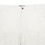 CHAPS Mens White Casual Cargo Shorts XL W38 Cotton Blend Relaxed Fit