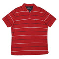 NAUTICA Mens Red Striped Short Sleeve Polo Shirt M Classic Cotton Blend
