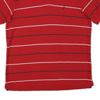 NAUTICA Mens Red Striped Short Sleeve Polo Shirt M Classic Cotton Blend