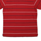 NAUTICA Mens Red Striped Short Sleeve Polo Shirt M Classic Cotton Blend