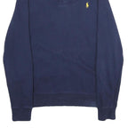 POLO RALPH LAUREN Mens Navy Blue Shawl Collar M Cotton Blend Sweatshirt