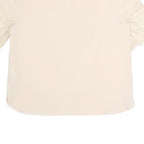ZARA Womens Cream Top Short Sleeve Round Neck Lace Detail L Elegant
