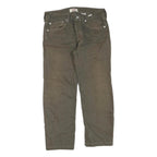 LEVI'S 501 Womens Regular Fit Straight Denim W31 L26 Brown Cotton Blend Button