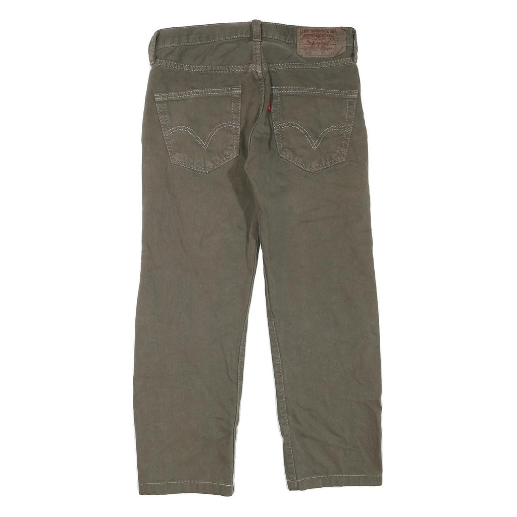 LEVI'S 501 Womens Regular Fit Straight Denim W31 L26 Brown Cotton Blend Button