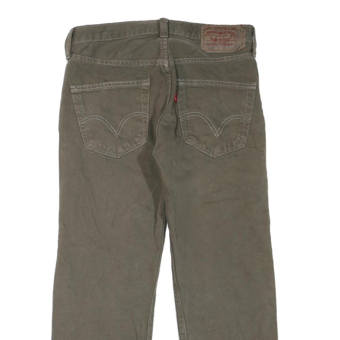 LEVI'S 501 Womens Regular Fit Straight Denim W31 L26 Brown Cotton Blend Button