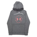 UNDER ARMOUR Mens Grey Hoodie S Cotton Blend Pullover Sportswear