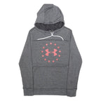 UNDER ARMOUR Mens Grey Hoodie S Cotton Blend Pullover Sportswear