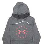 UNDER ARMOUR Mens Grey Hoodie S Cotton Blend Pullover Sportswear