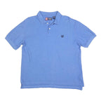 CHAPS Mens Blue Cotton Blend Polo Shirt Short Sleeve M Classic Fit Casual