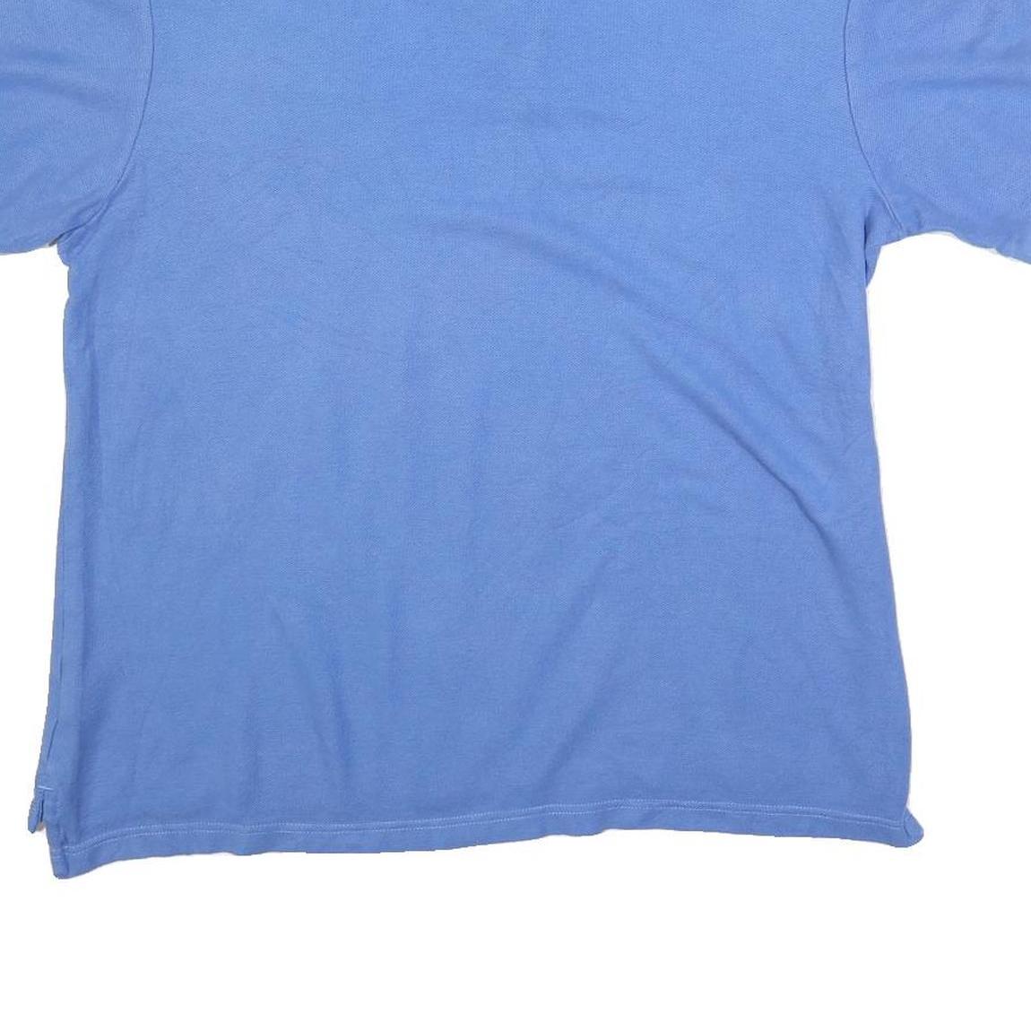 CHAPS Mens Blue Cotton Blend Polo Shirt Short Sleeve M Classic Fit Casual