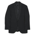 CONCORD Mens Black Wool Blend Tailored Jacket S Button Closure Plain