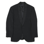 CONCORD Mens Black Wool Blend Tailored Jacket S Button Closure Plain