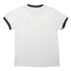 ADIDAS ORIGINALS Womens White & Black T-Shirt UK 6 Short Sleeve Crew Neck Cotton