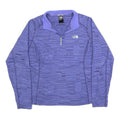 THE NORTH FACE Womens Purple Patterned Jumper 1/4 Zip Basic Knit XL Outdoor