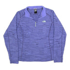 THE NORTH FACE Womens Purple Patterned Jumper 1/4 Zip Basic Knit XL Outdoor
