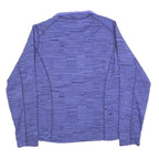 THE NORTH FACE Womens Purple Patterned Jumper 1/4 Zip Basic Knit XL Outdoor