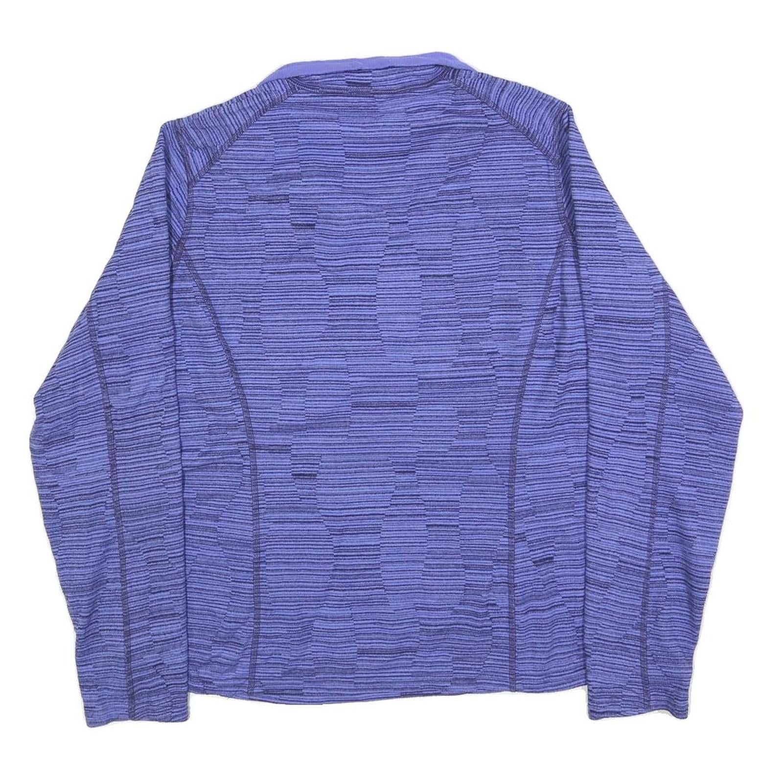 THE NORTH FACE Womens Purple Patterned Jumper 1/4 Zip Basic Knit XL Outdoor