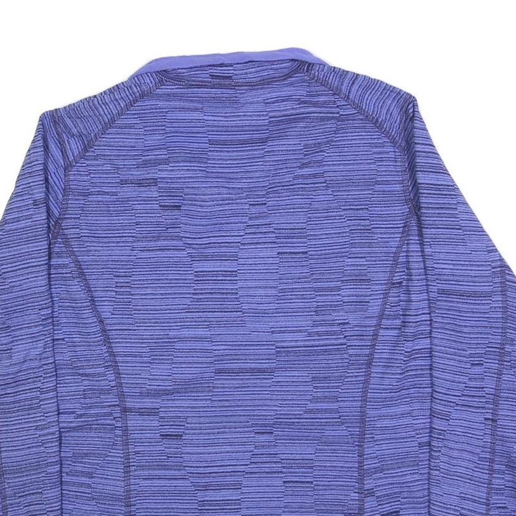 THE NORTH FACE Womens Purple Patterned Jumper 1/4 Zip Basic Knit XL Outdoor