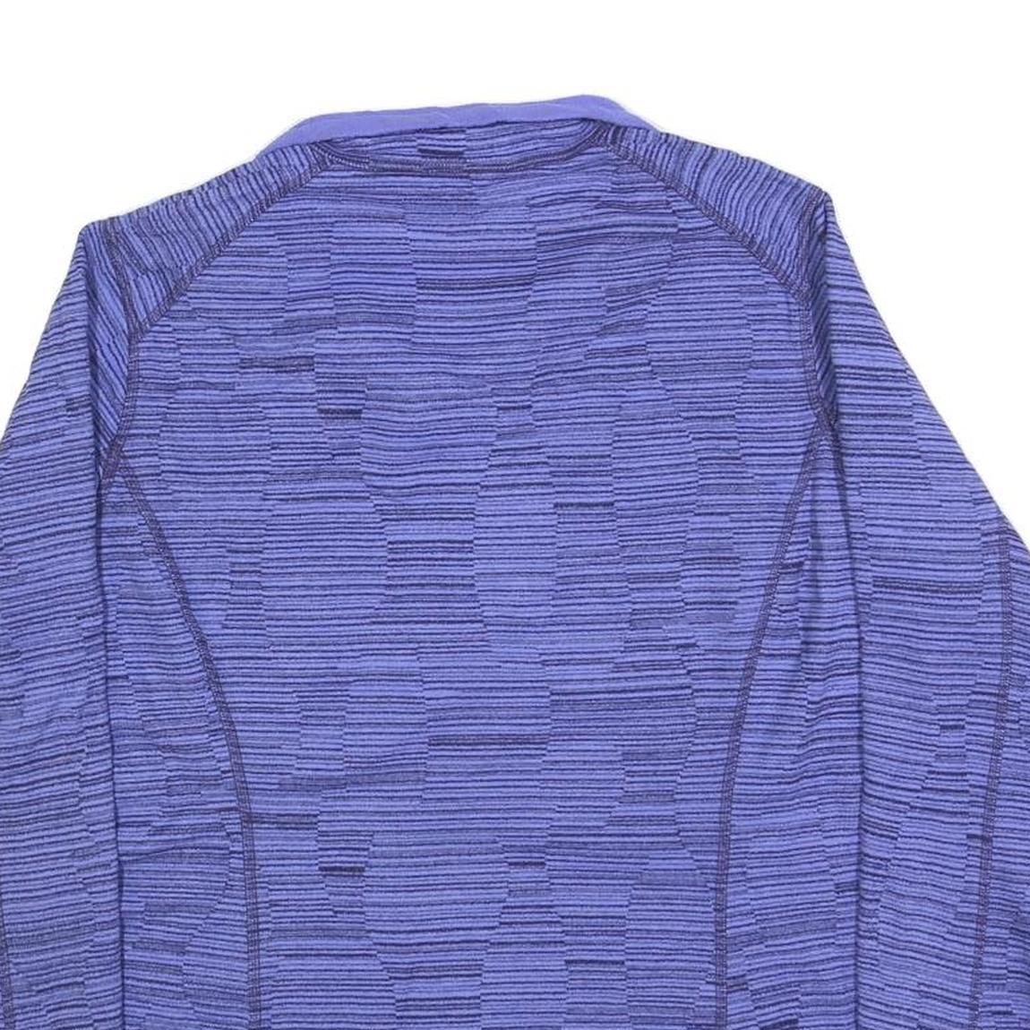 THE NORTH FACE Womens Purple Patterned Jumper 1/4 Zip Basic Knit XL Outdoor