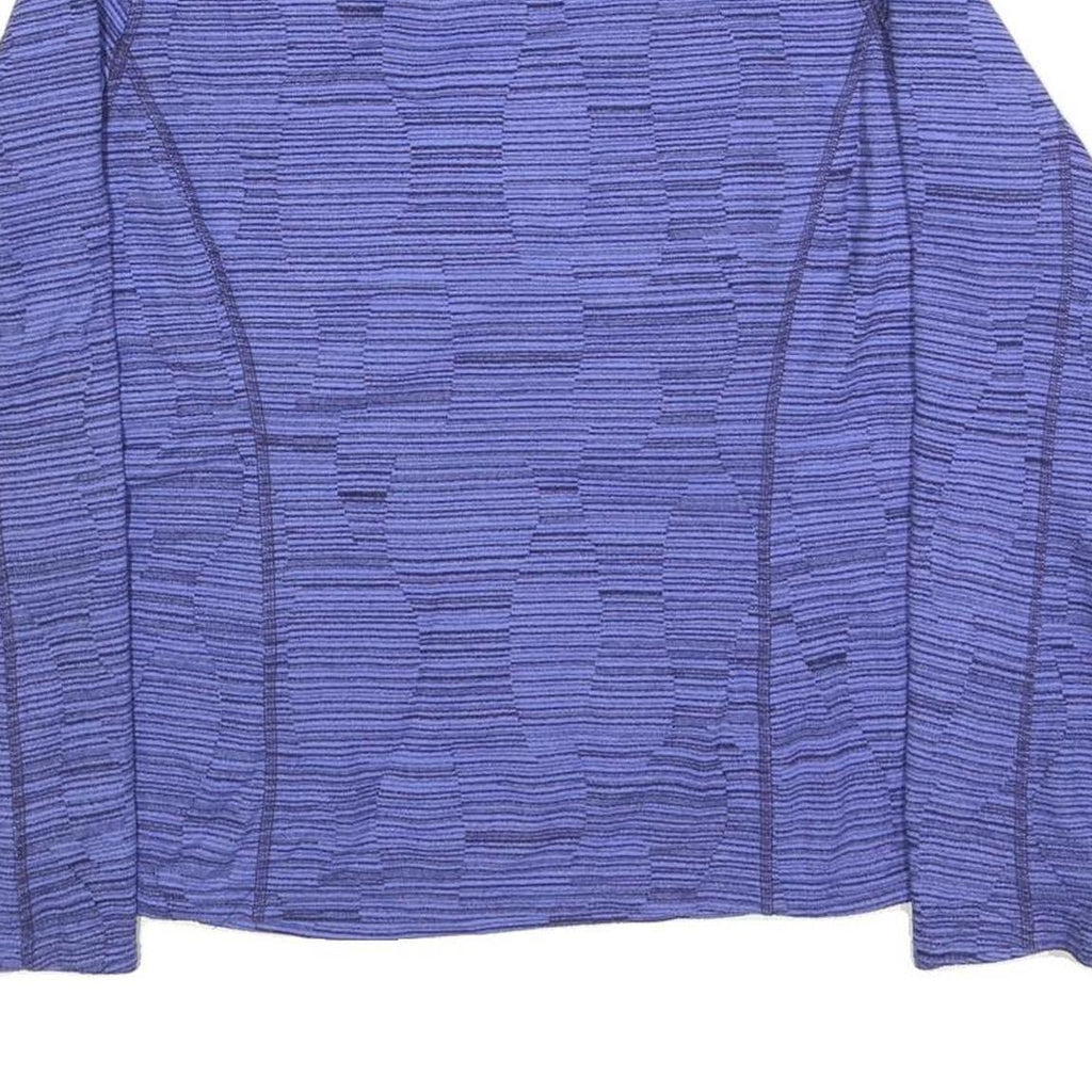 THE NORTH FACE Womens Purple Patterned Jumper 1/4 Zip Basic Knit XL Outdoor