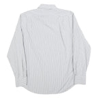 HUGO BOSS Mens White & Black Checked Shirt M Cotton Blend Classic Formal