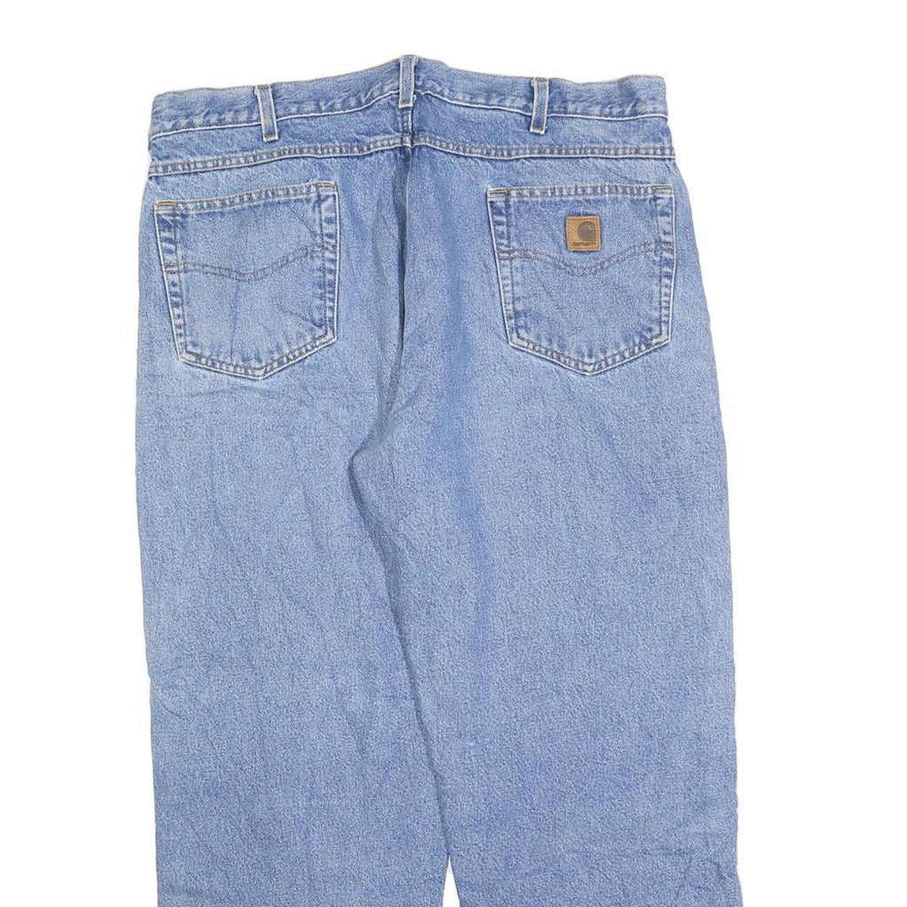 CARHARTT Mens Jeans Blue Regular Straight Denim Medium W38 L28 Workwear Zip