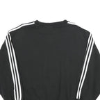 ADIDAS Womens Black & White Sweatshirt Crew Neck UK 10 Logo Classic Sportswear