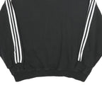 ADIDAS Womens Black & White Sweatshirt Crew Neck UK 10 Logo Classic Sportswear